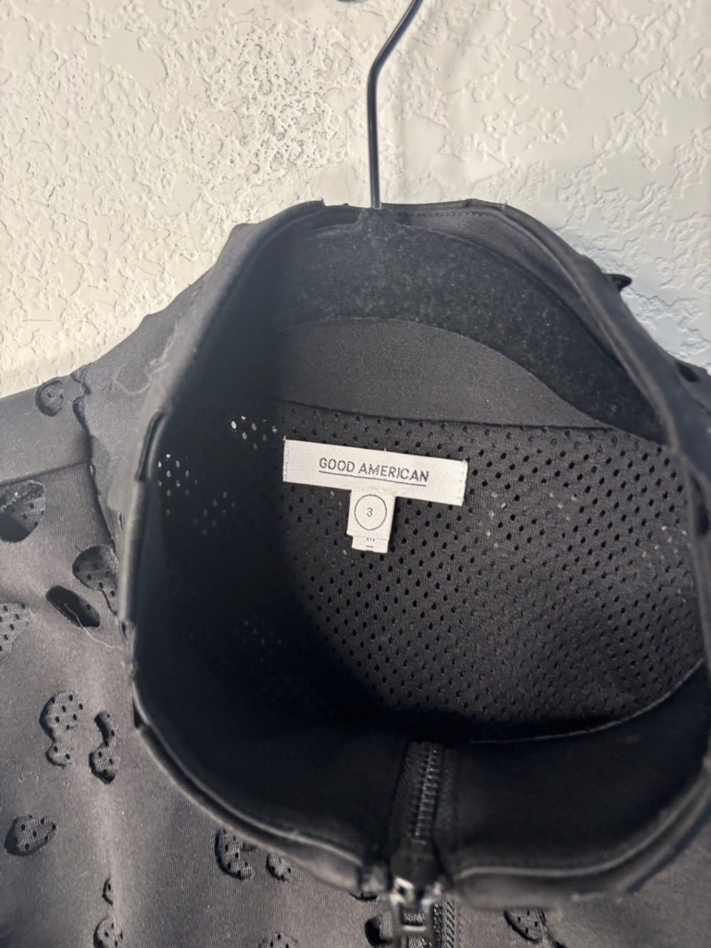 GOOD AMERICAN Laser Scuba Crop Jacket L 3 - Picture 5 of 6